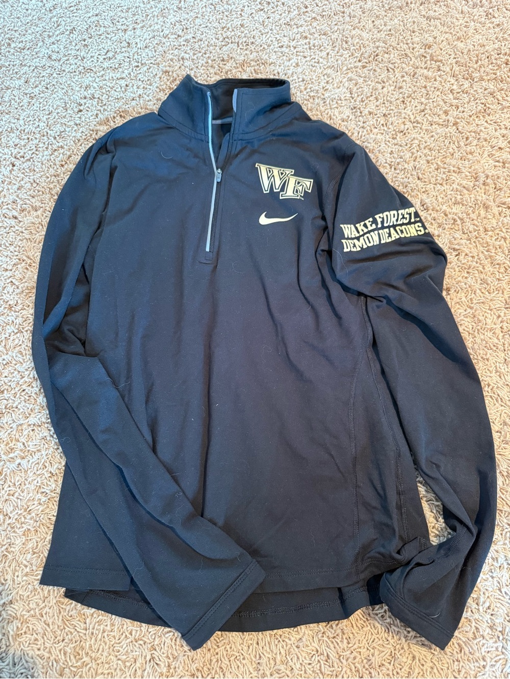 Nike Black Wake Forest Quarter-Zip Pullover